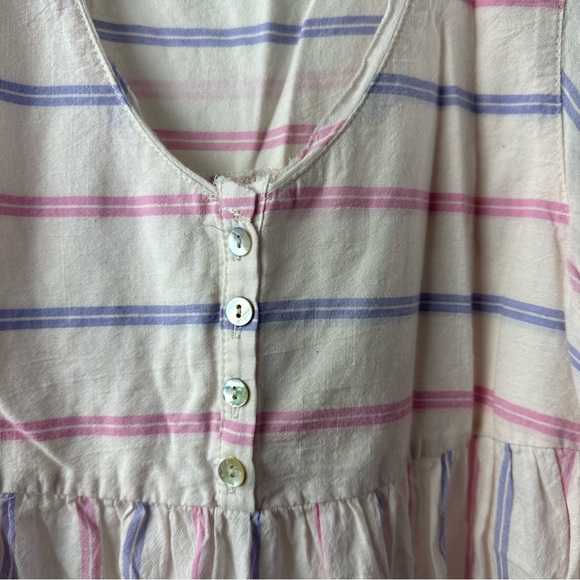 Easel Pink and blue striped baby doll tunic dress S - Picture 3 of 6